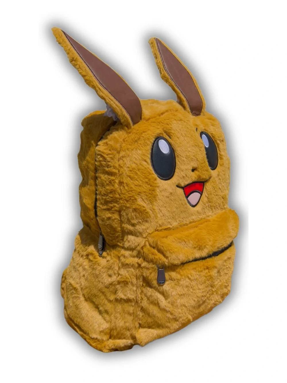 NEW Eevee Pokemon Faux Fur Plush Backpack 16